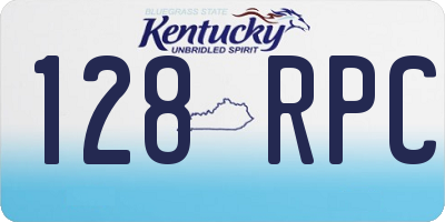 KY license plate 128RPC