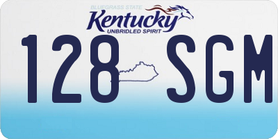 KY license plate 128SGM