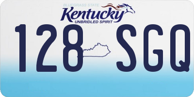 KY license plate 128SGQ