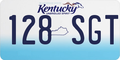 KY license plate 128SGT