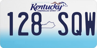 KY license plate 128SQW
