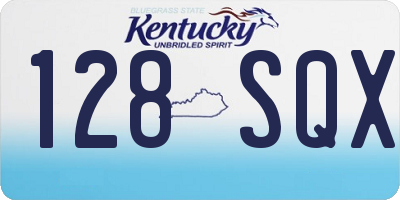 KY license plate 128SQX