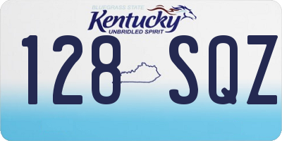 KY license plate 128SQZ