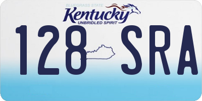 KY license plate 128SRA