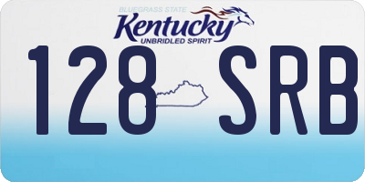 KY license plate 128SRB