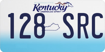 KY license plate 128SRC