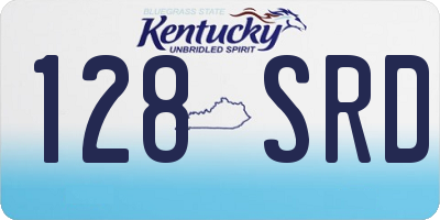 KY license plate 128SRD