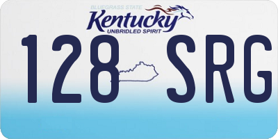 KY license plate 128SRG