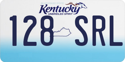 KY license plate 128SRL