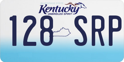 KY license plate 128SRP