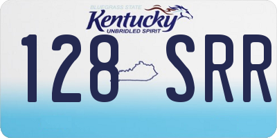 KY license plate 128SRR