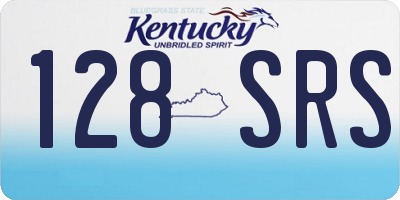 KY license plate 128SRS