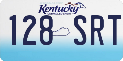 KY license plate 128SRT