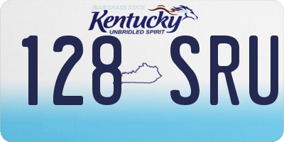 KY license plate 128SRU
