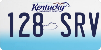 KY license plate 128SRV