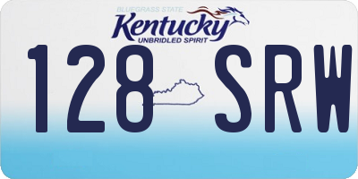 KY license plate 128SRW
