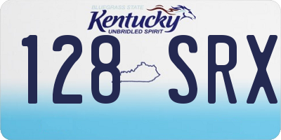 KY license plate 128SRX