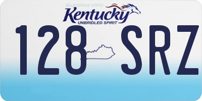 KY license plate 128SRZ