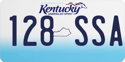 KY license plate 128SSA