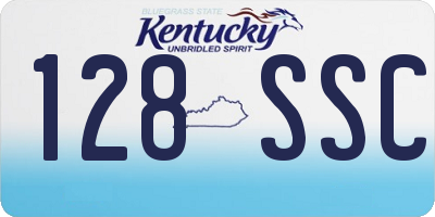 KY license plate 128SSC