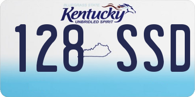 KY license plate 128SSD