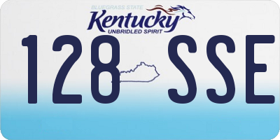 KY license plate 128SSE