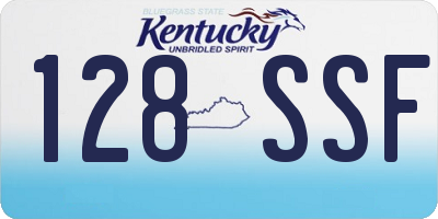 KY license plate 128SSF