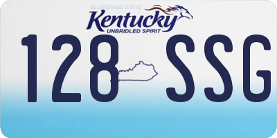 KY license plate 128SSG