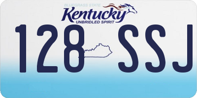 KY license plate 128SSJ