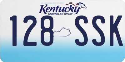 KY license plate 128SSK