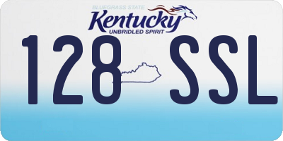 KY license plate 128SSL