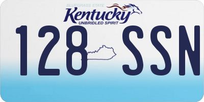 KY license plate 128SSN