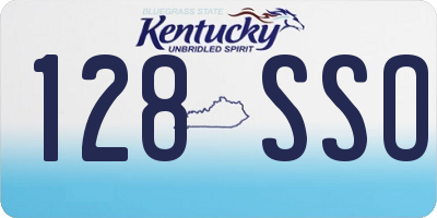 KY license plate 128SSO