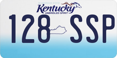 KY license plate 128SSP