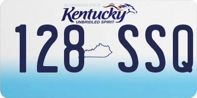 KY license plate 128SSQ