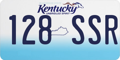 KY license plate 128SSR