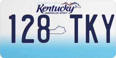 KY license plate 128TKY