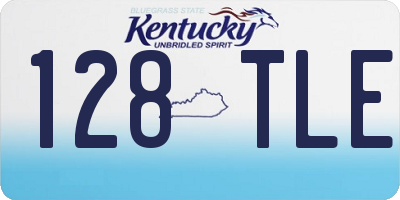 KY license plate 128TLE
