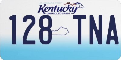 KY license plate 128TNA