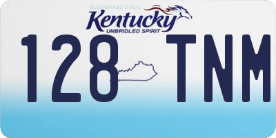 KY license plate 128TNM