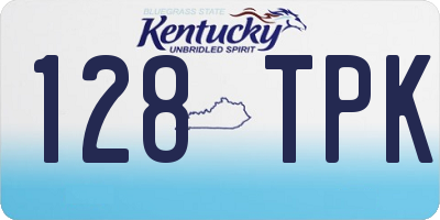 KY license plate 128TPK