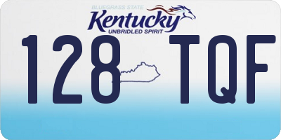 KY license plate 128TQF