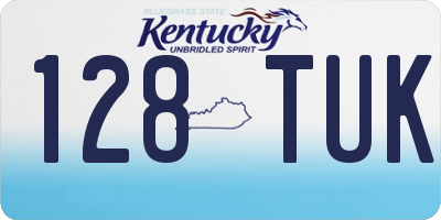 KY license plate 128TUK