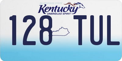 KY license plate 128TUL