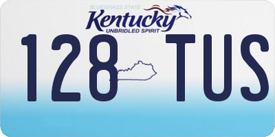 KY license plate 128TUS