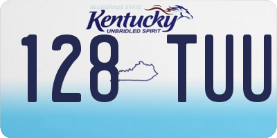 KY license plate 128TUU