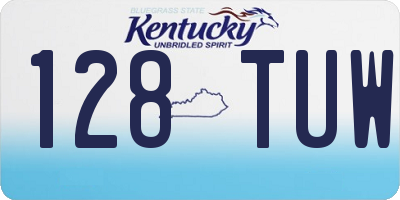 KY license plate 128TUW