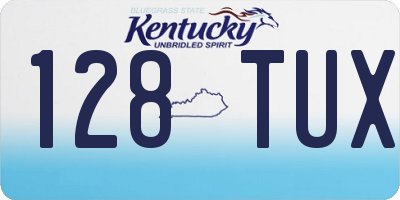KY license plate 128TUX