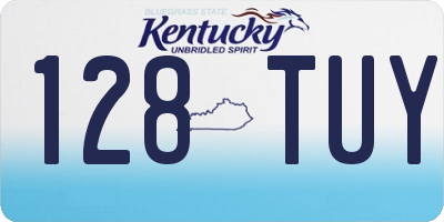KY license plate 128TUY