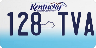 KY license plate 128TVA